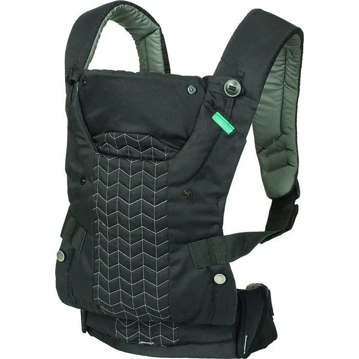 Infantino Upscale Verstellbare Babytrage, Verschiedene Tragepositionen, Baby Carrier, schwarz
