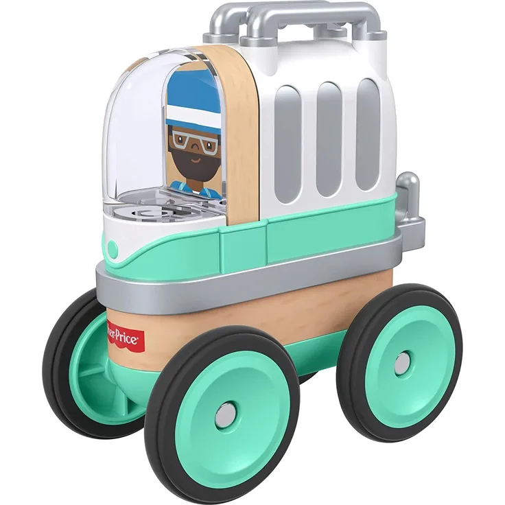 Fisher-Price GFJ21 - Wunder Werker Holzspielzeug Camper Spielzeugauto aus FSC zertifiziertem Holz, Spielzeug ab 3 Jahren