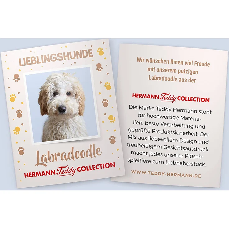 Hermann Teddy Collection Labradoodle sitzend, ca. 30cm, bunt – Bild 5