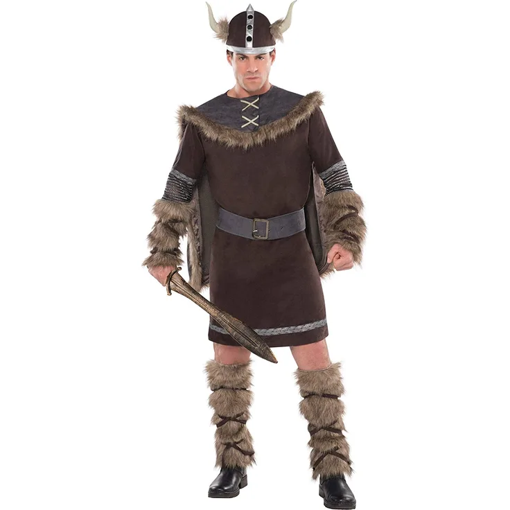 Amscan 997044 Herrenkostüm Viking Warrior, braun, M/L