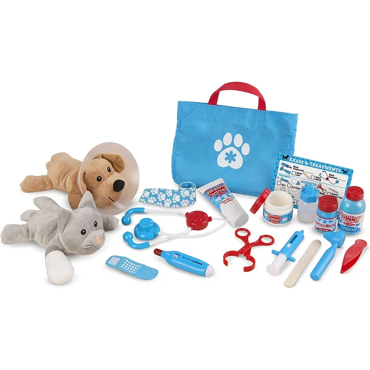 Melissa & Doug Tierarztspielset zur Untersuchung und Behandlung von Haustieren | Fantasiespiel | Spielset | 3+ | Geschenk für Jungen oder Mädchen – Bild 1