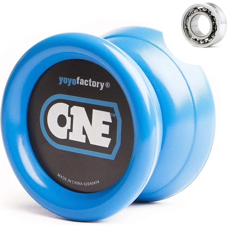 YoyoFactory ONE Yo-Yo - BLAU (Vom Anfänger Zum Profi, Moderne Leistung YoYo, Metall Kugellager, Schnur und Anleitung Enthalten) – Bild 1