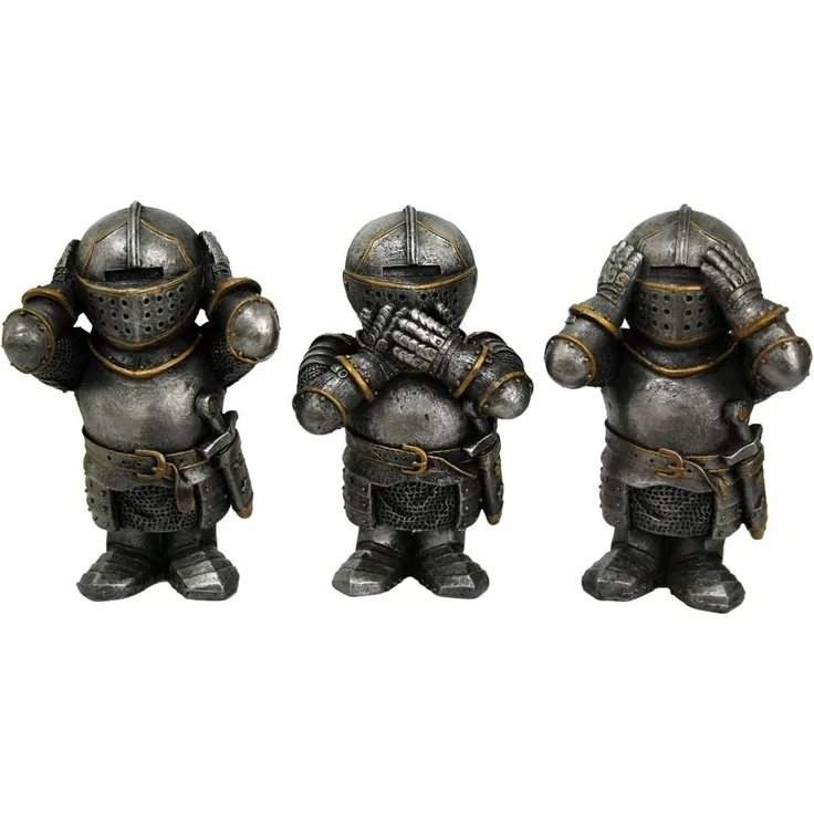 Nemesis Now Figur DREI Weise Ritter 22 cm Silber, Size 14cm