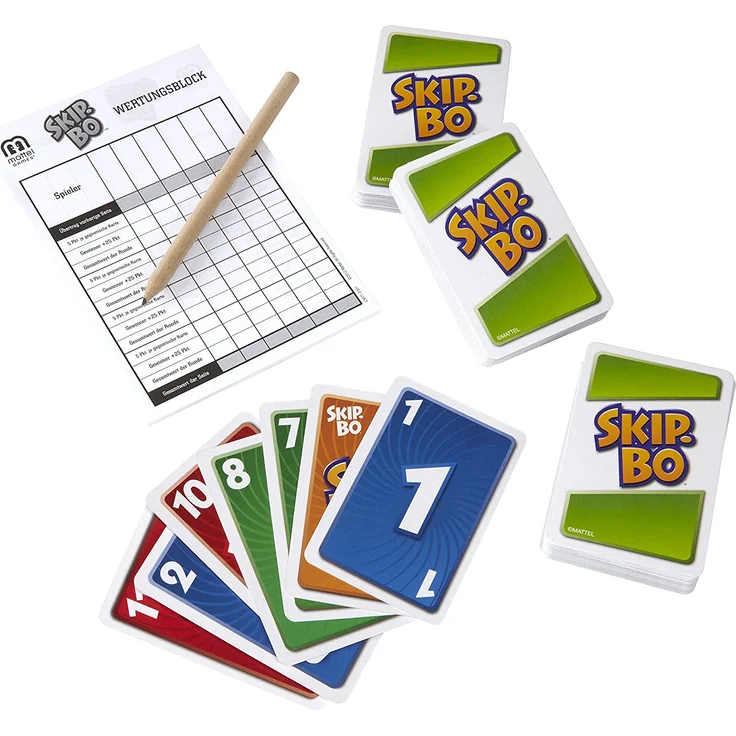 Mattel Games L3671 - Skip-Bo Deluxe in Metallzinn Kartenspiel, geeignet für 2 - 6 Spieler, Spielzeit ca. 30 Minuten, Spielzeug ab 7 Jahren – Bild 5