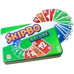 Mattel Games L3671 - Skip-Bo Deluxe in Metallzinn Kartenspiel, geeignet für 2 - 6 Spieler, Spielzeit ca. 30 Minuten, Spielzeug ab 7 Jahren