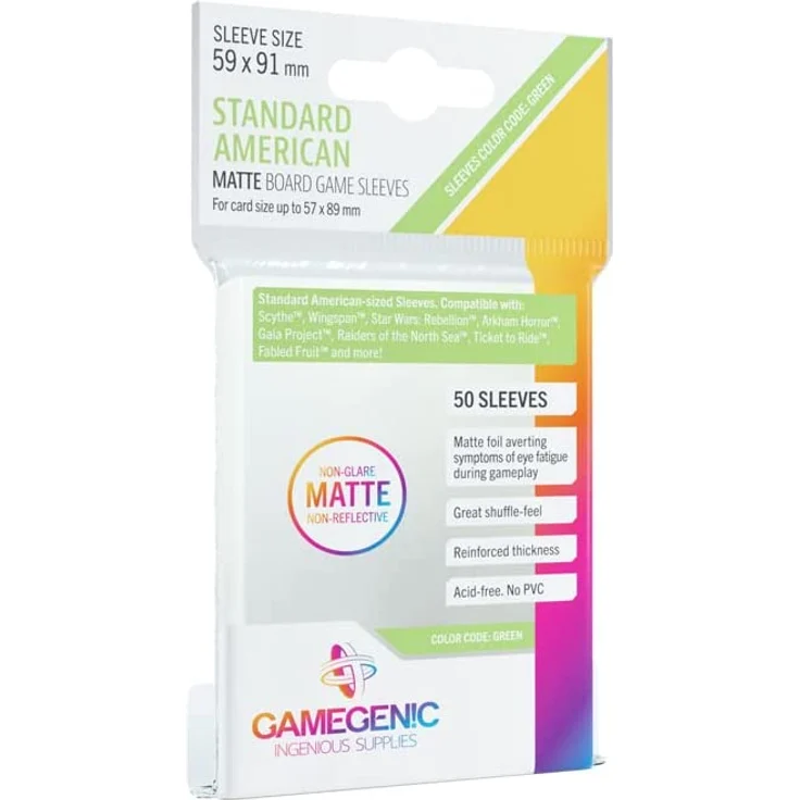 Standard American-Sized: Matte Clear – Green (59 x 91 mm, 50 Stk. ) - Preisvergleich – Bild 2