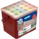 Stylex 48104 Straßenmalkreide im Eimer, 20 Stangen