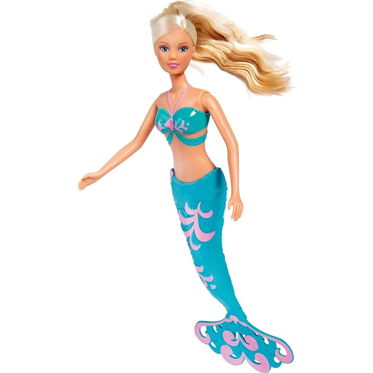 Simba 105733336 - Steffi Love Mermaid Friends / Steffi als Meerjungfrau / mit Evi Puppe / rosa Delfin / Seepferdchen-Kamm/ Ankleidepuppe / 29cm, für Kinder ab 3 Jahren – Bild 2