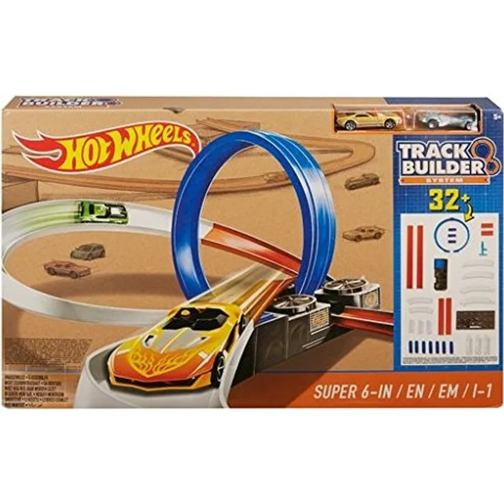 Hot Wheels DPF20 Track Builder System 6 in 1 Bahn Set