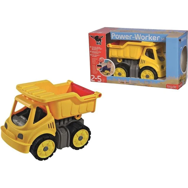 BIG - Power Worker Mini Kipper - Kippfahrzeug geeignet als Sandspielzeug und für das Kinderzimmer, Reifen aus Softmaterial, perfekt für unterwegs, für Kinder ab 2 Jahren – Bild 2