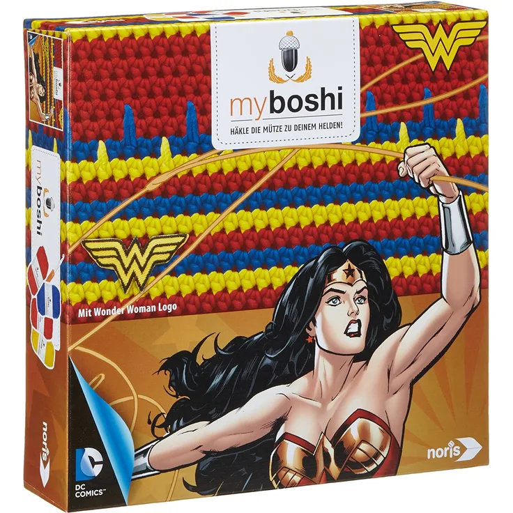 Noris 606311369 Myboshi Superhelden - Wonder Woman, Häkel-set