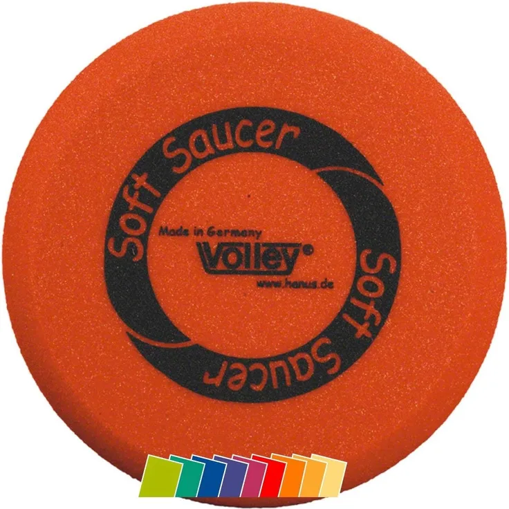 VOLLEY Schaumstoff Frisbee Wurfscheibe ELE'Soft Saucer unbeschichtet, 25 cm, Orange