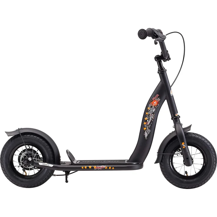 BIKESTAR Roller Kinderroller Tretroller Kickscooter mit Luftreifen für Jungen und Mädchen ab 4-5 Jahre ★ 10 Zoll Classic Kinder Scooter ★ Schwarz (matt) – Bild 3