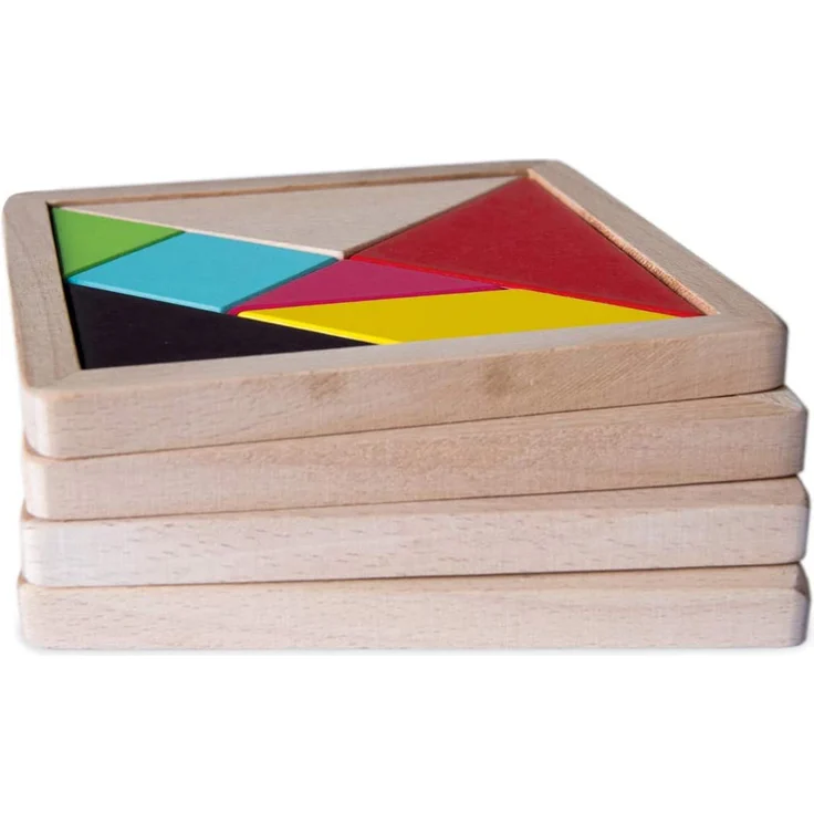 Lernpuzzle TANGRAM, Logikpuzzle aus Holz – Bild 6