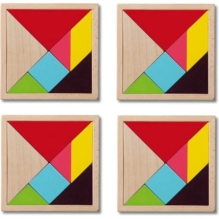 Lernpuzzle TANGRAM, Logikpuzzle aus Holz – Bild 7