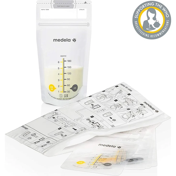 Medela Muttermilchbeutel, hygienisch, platzsparend, auslaufsicher (50 Stück) - Preisvergleich – Bild 2