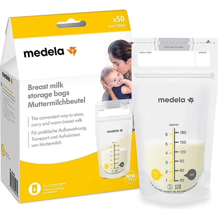 Medela Muttermilchbeutel, hygienisch, platzsparend, auslaufsicher (50 Stück) - Preisvergleich – Bild 1