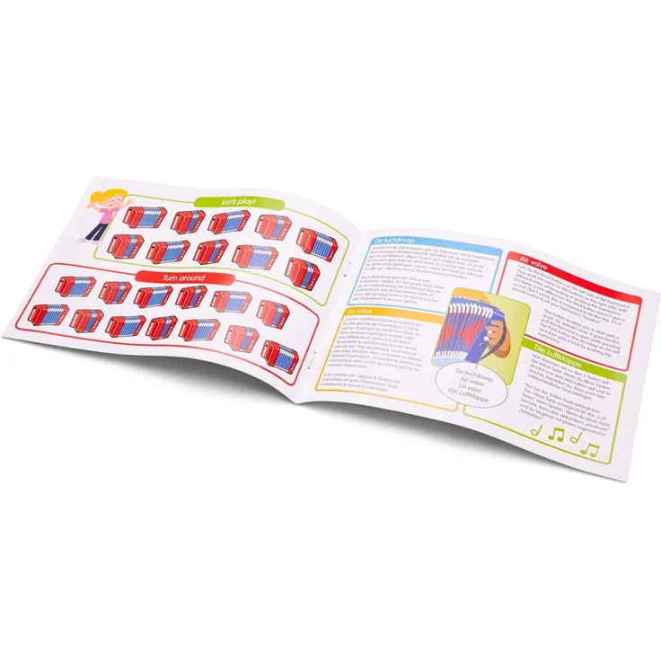 New Classic Toys - 10056 - Musikinstrument - Akkordeon mit Musikbuch - Blau – Bild 6
