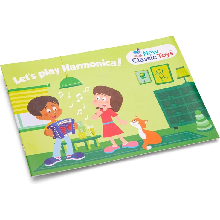 New Classic Toys - 10056 - Musikinstrument - Akkordeon mit Musikbuch - Blau – Bild 5