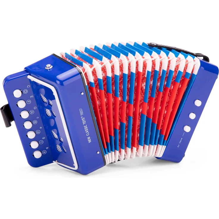 New Classic Toys - 10056 - Musikinstrument - Akkordeon mit Musikbuch - Blau – Bild 2