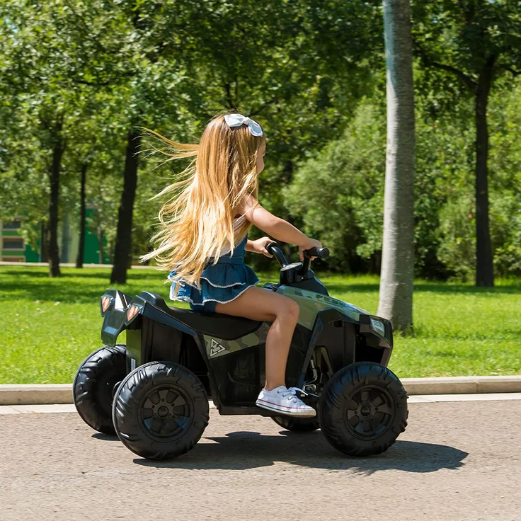 FEBER - Quad-Boxer, Elektrofahrzeug mit batterie 12 V, grün (Famosa 800012541) – Bild 9