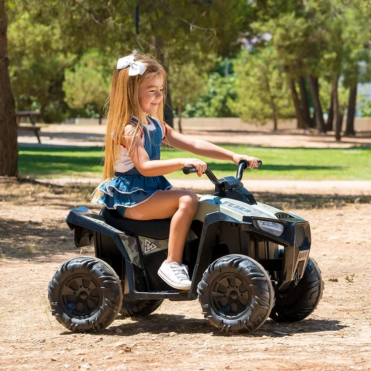 FEBER - Quad-Boxer, Elektrofahrzeug mit batterie 12 V, grün (Famosa 800012541) – Bild 10
