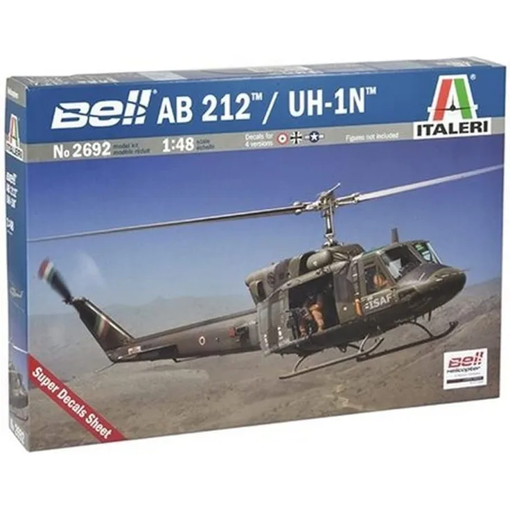 Italeri Bell AB 212 /UH 1N Rotorcraft model Montagesatz 1:48 Bell AB 212 /UH 1N Beide Geschlechter Kunststoff