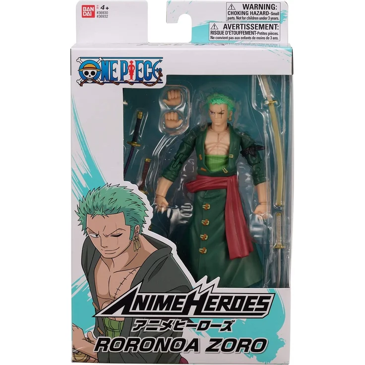 Bandai – Anime Heroes – One Piece – Anime Heroes Figur 17 cm – Lorenor Zorro – 36932 – Bild 8