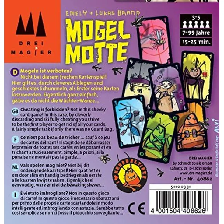 Schmidt Spiele 40862 Mogel Motte, Drei Magier Kartenspiel – Bild 8