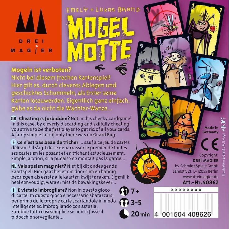 Schmidt Spiele 40862 Mogel Motte, Drei Magier Kartenspiel – Bild 2