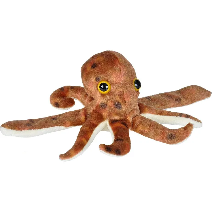Kuscheltier Octopus junior 20 cm Plüsch braun/weiß