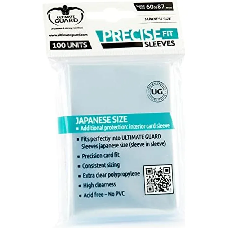 Ultimate Guard UGD010070 - Precise-Fit Hüllen, Japanische Größe, 100 Stück, transparent - Preisvergleich