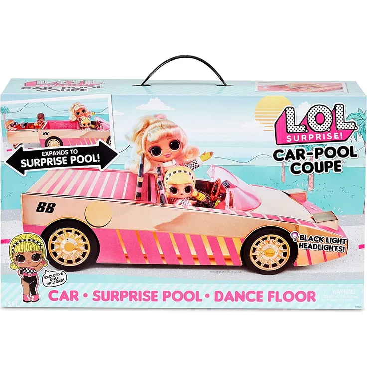 L.O.L. Surprise! 'Car-Pool-Coupe' Spielset, mit Pool, Tanzfläche und Puppe, ab 6 Jahren