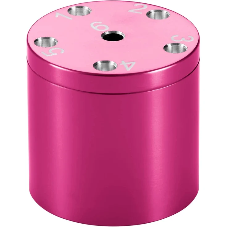 BestSaller 3008 SUPER SIX Würfelspiel Aluminum, 36 Spielstäbchen & 2 Würfel, pink – Bild 2