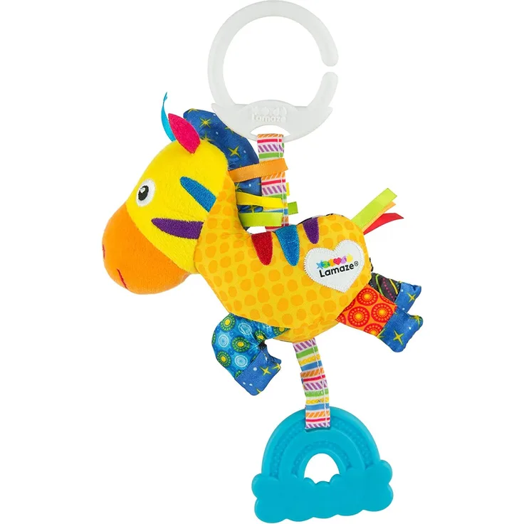 Lamaze Baby Spielzeug "Zero, das Zebra" Mini Clip & Go, das hochwertige Kleinkindspielzeug. Der quietschbunte Greifling fördert Motorik und ist das perfekte Kinderwagenspielzeug und Kuscheltier