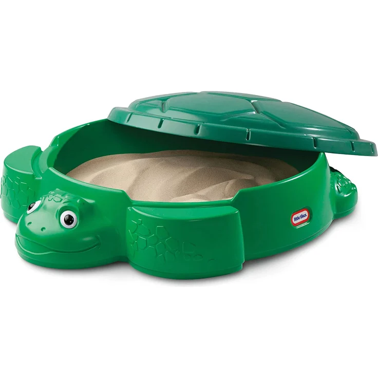 Little Tikes Schildkröte Sandkasten für den Garten. Sicheres & tragbares Sommerspielzeug, Planschbecken und Aufbewahrungsbox. Fördert kreatives Spielen. Gartenspielzeug für Kinder ab 12 Monaten – Bild 1