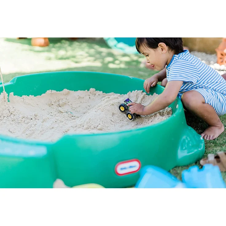 Little Tikes Schildkröte Sandkasten für den Garten. Sicheres & tragbares Sommerspielzeug, Planschbecken und Aufbewahrungsbox. Fördert kreatives Spielen. Gartenspielzeug für Kinder ab 12 Monaten – Bild 5