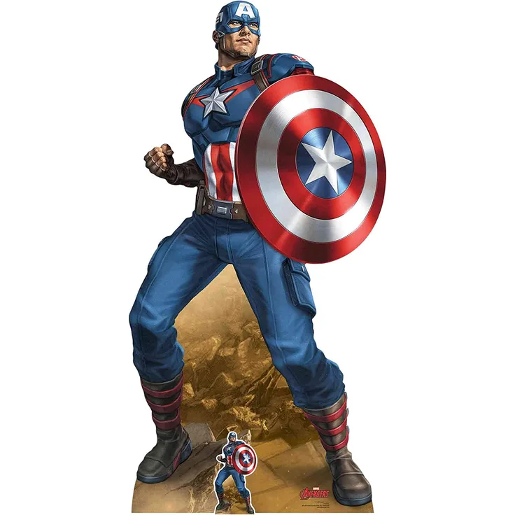 Avengers Pappaufsteller (Stand Up) - Marvel Legends Captain America Comic Version (184 cm)