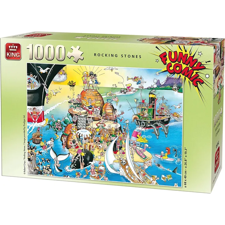 King kng05221 Funny Comics Rocken, Steine Puzzle (1000 Teile)