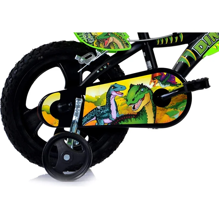 DINO BIKES Jungenfahrrad Kinderfahrrad Dinosaurier schwarz-grün 14 Zoll – Bild 4