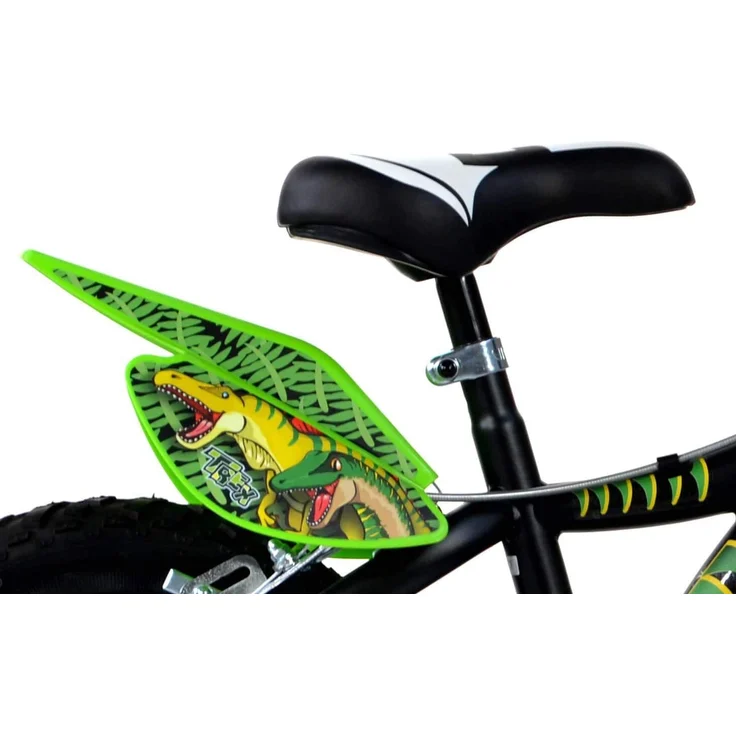 DINO BIKES Jungenfahrrad Kinderfahrrad Dinosaurier schwarz-grün 14 Zoll – Bild 3
