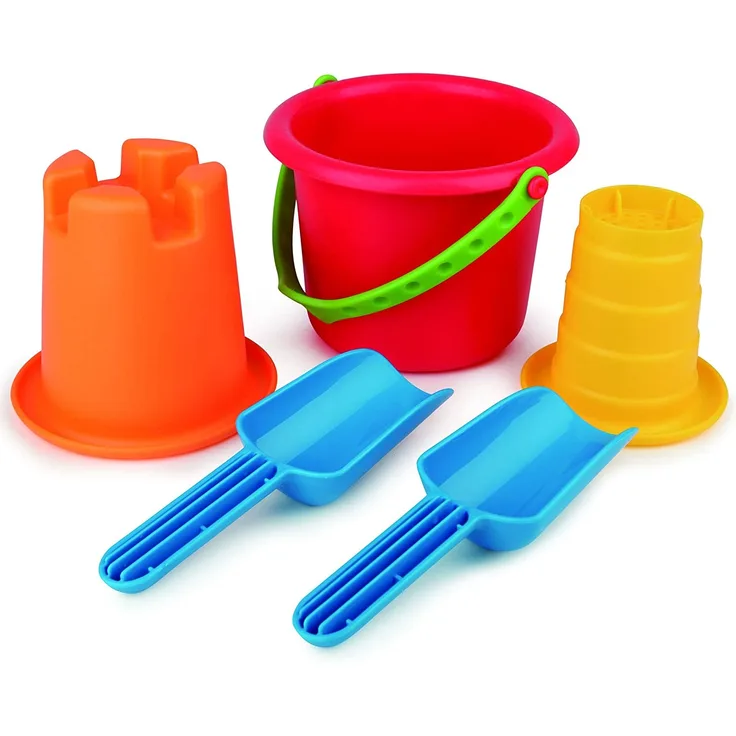 Hape E4053 - 5-in-1 Strandset, Strandspielzeug/Sandspielzeug, mehrfarbig