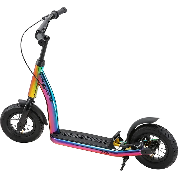 Star Scooter '10 Zoll New Gen', ab 5 Jahren, höhenverstellbar bis 77 cm, mit Handbremse, chrom – Bild 3
