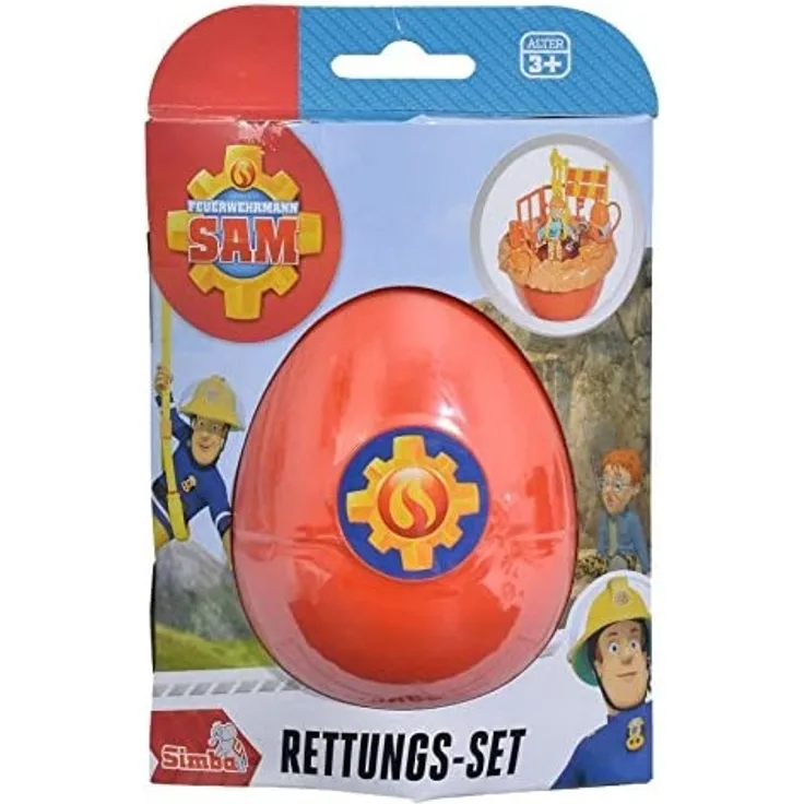 Simba 109251030 - Feuerwehrmann Sam Rettungsset Norman im Ei