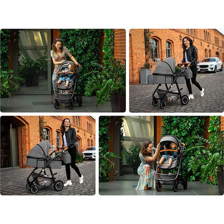 Lionelo 'Amber' Kombikinderwagen 2 in 1 Graphite – Bild 3