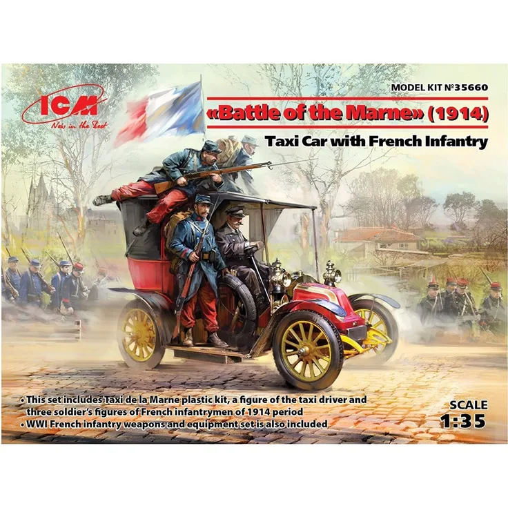 ICM 35660 Battle of the Marne(1914),Taxi car wit French Infantry