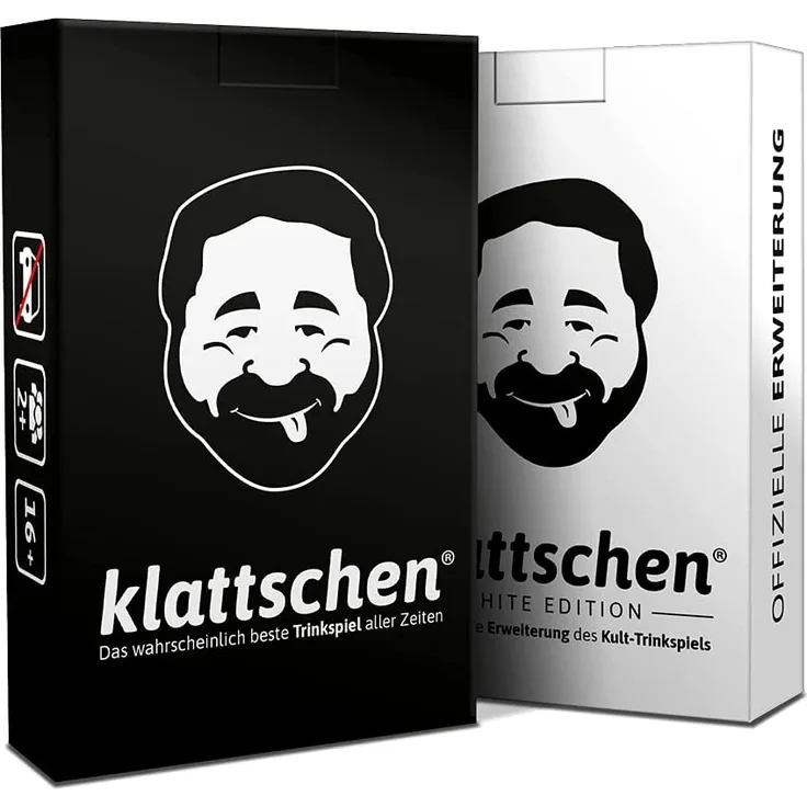 Spar-Set Lena - klattschen® Doppelpack - klattschen & klattschen WHITE EDITION - Die wahrscheinlich besten Trinkspiele aller Zeiten Spielkartenkarton