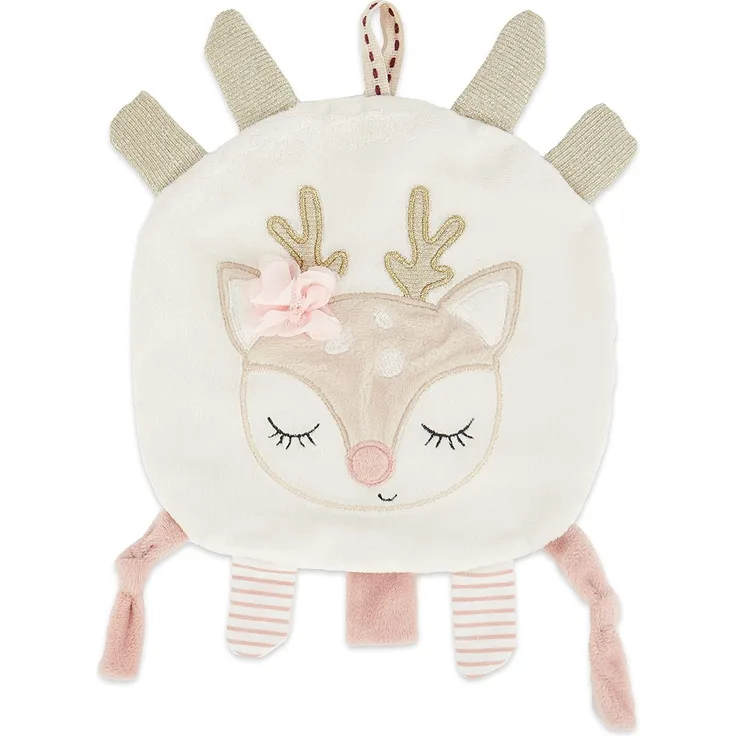 Babyspielzeug, Knistertuch, Schmusetuch, Label Tuch, Reh, 36 x 28 x 3 cm, von Bieco