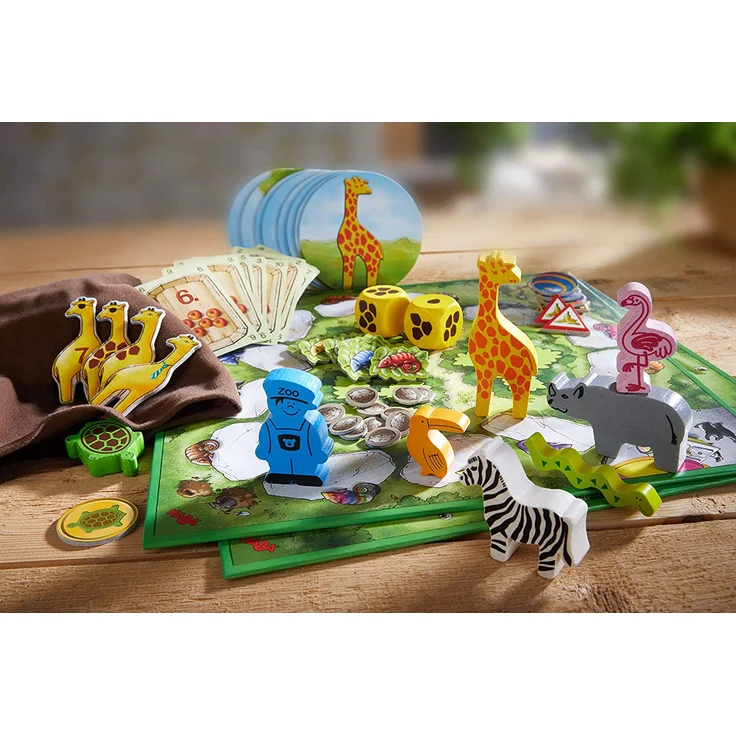 HABA 305173 - Mein erster Lernspielzoo, 10 Lernspiele zur Förderung von Konzentration, Zahlenverständnis, Tastsinn und Erkennen von Formen und Farben; Spiele ab 3 Jahren – Bild 5