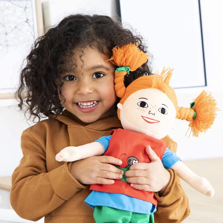 Sprechpuppe Pippi Stoff 40 cm – Bild 6